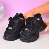 Pantofi Sport Copii Starfire Negru Din Piele Eco Si Talpa De Spuma