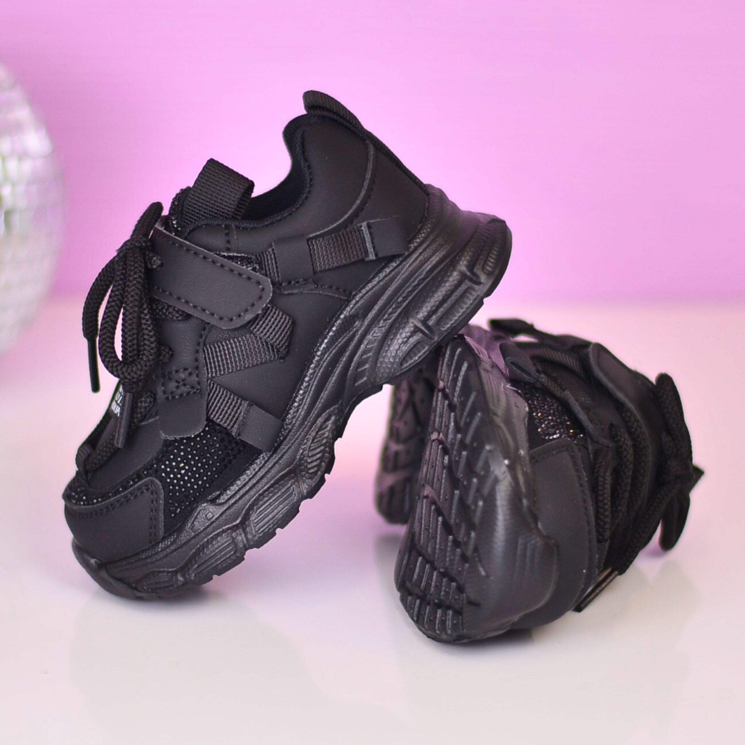 Pantofi Sport Copii Starfire Negru Din Piele Eco Si Talpa De Spuma