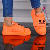 Sneakeri Orange Neon , Priscila Din Material Impermeabil