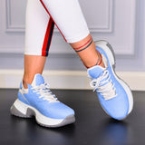 Sneakersi Dama Joanna, Albastru Din Material Textil