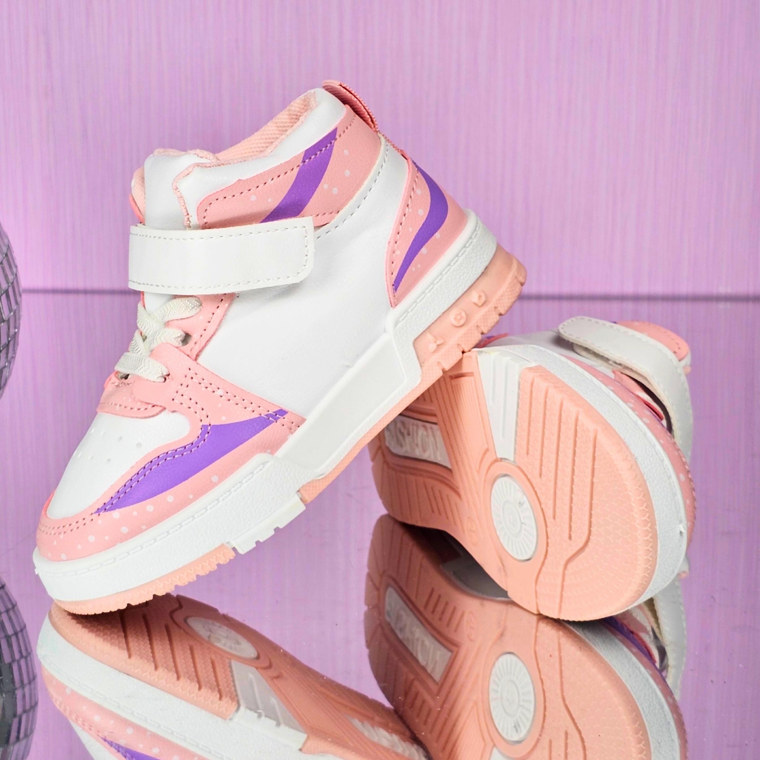 Pantofi Sport Copii Bloom Pink Din Piele Ecologica