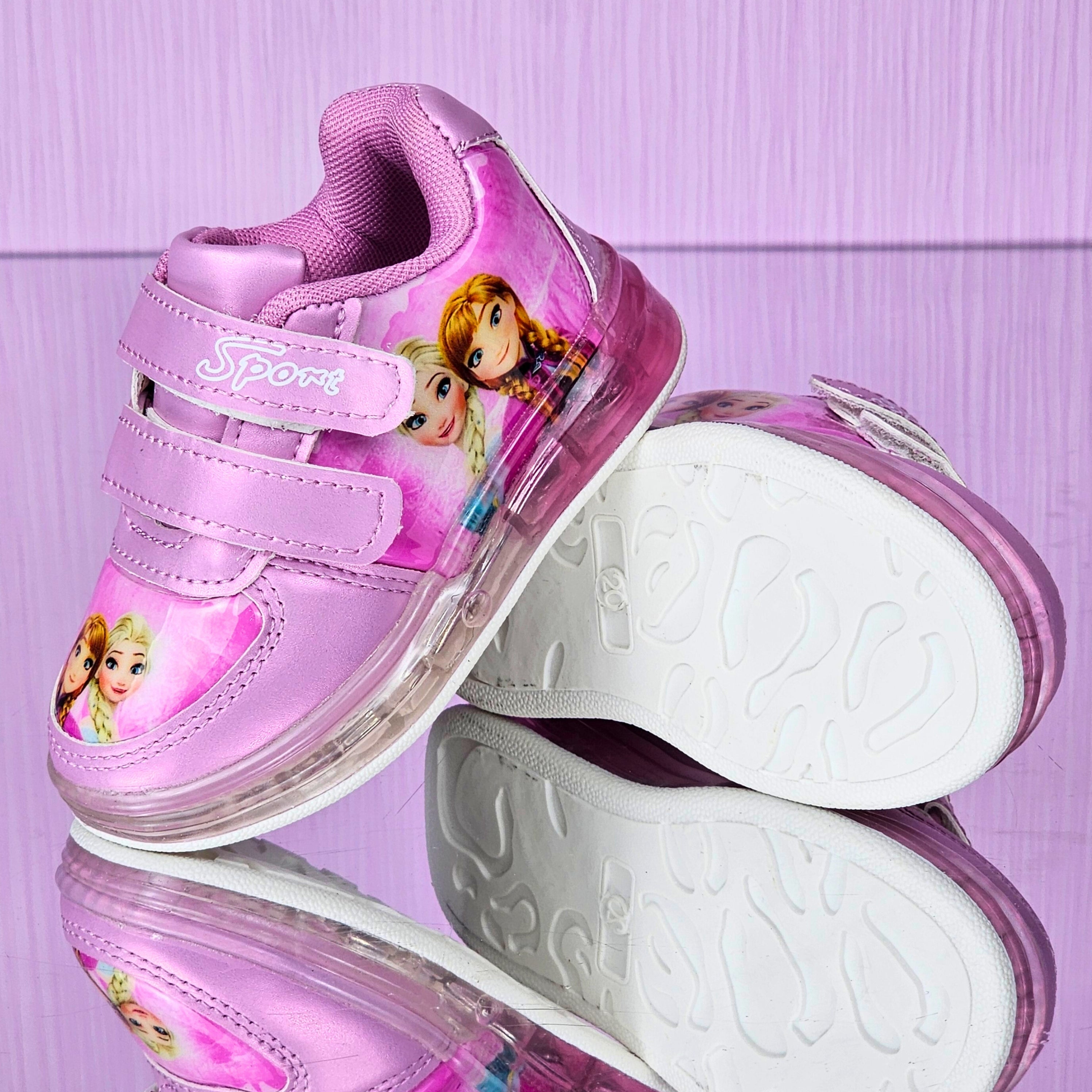 Pantofi Sport Copii Elsa Roz Din Piele Ecologică