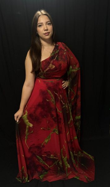 Rochie Lungă Vaporoasă Roșie